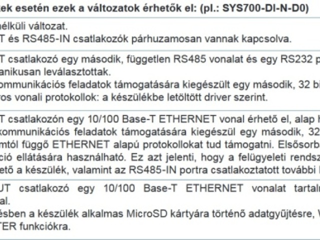sys700-di-tipusok